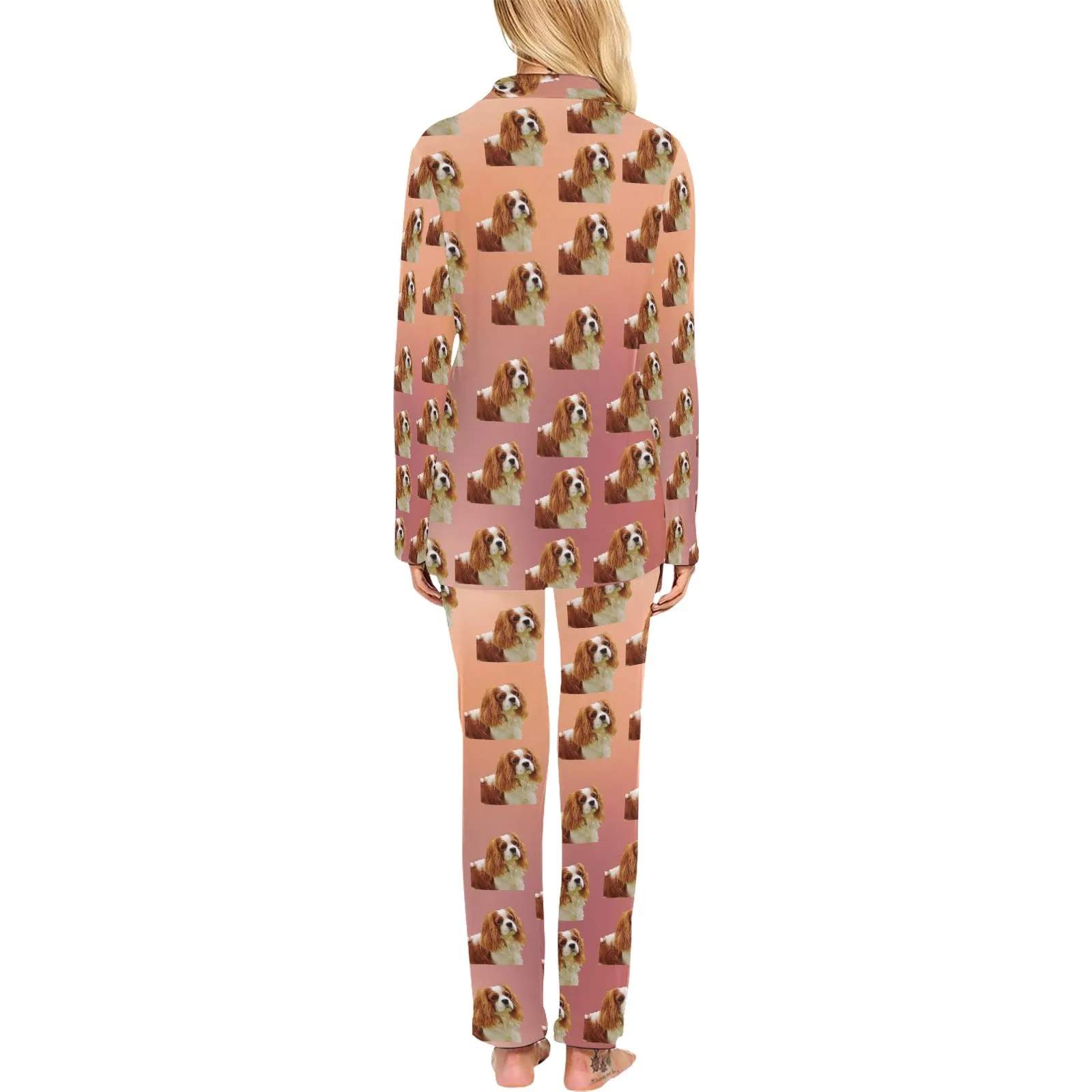2 Piece Cavalier King Charles Spaniel Long PJ Set