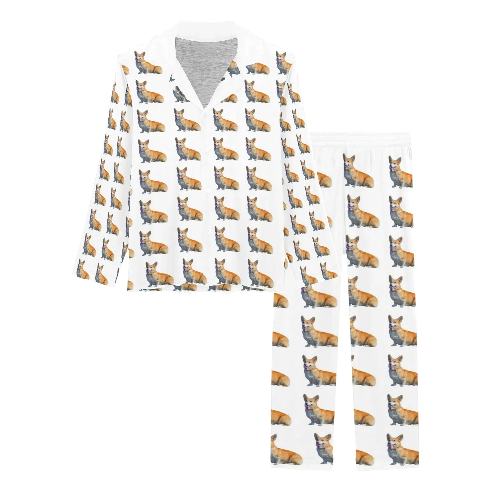 2 Piece Corgi Long PJ Set