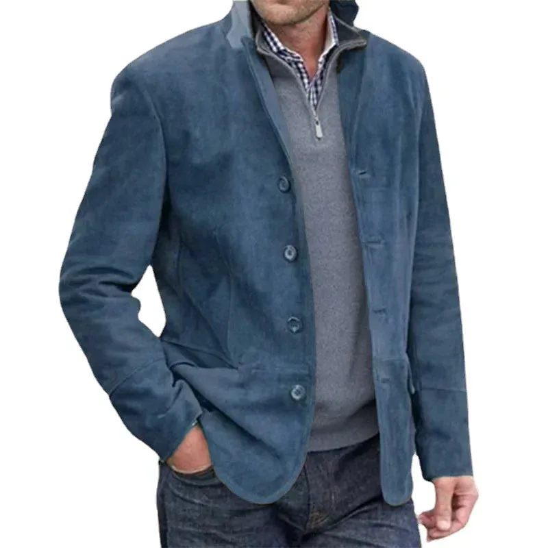 2024 Hot New Vintage Lapel Single Breasted Casual Suit Collar Coat Men