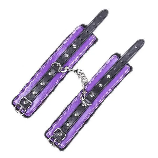 7946M       Purple Seduction Fur Lined Cuffs