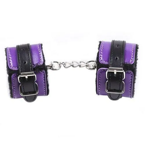 7946M       Purple Seduction Fur Lined Cuffs