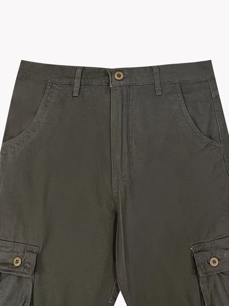 8 Pocket Cargo Pants-Grey