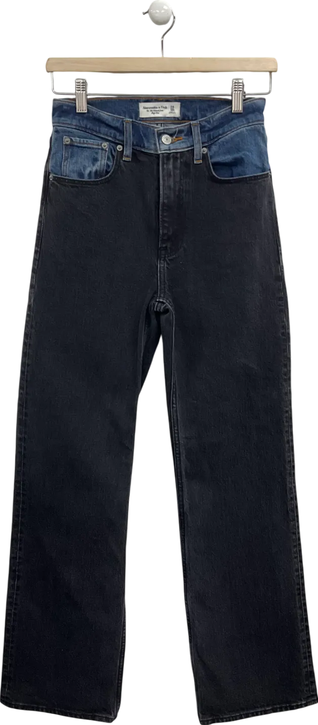 Abercrombie & Fitch Blue 90s Relaxed High Rise Jean In Two Tone W24