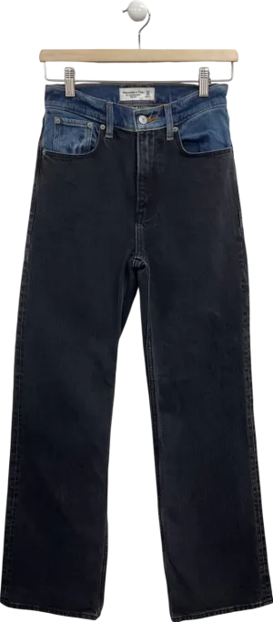 Abercrombie & Fitch Blue 90s Relaxed High Rise Jean In Two Tone W24