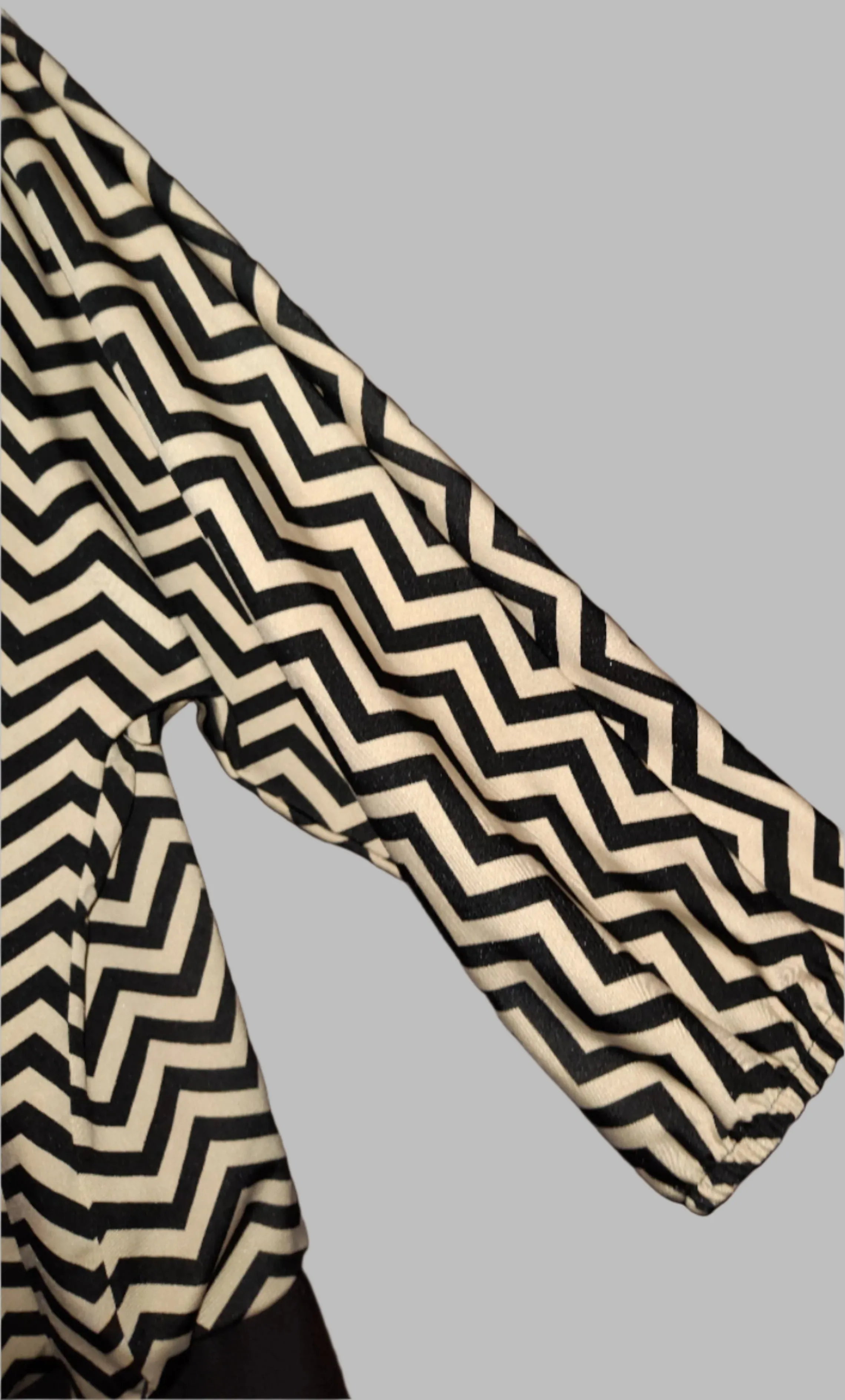 AGB Black and Tan Midi Dress with Half Sleeves