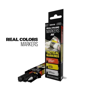 AK Interactive Real Colors Markers Set x3 - Tactical Markings