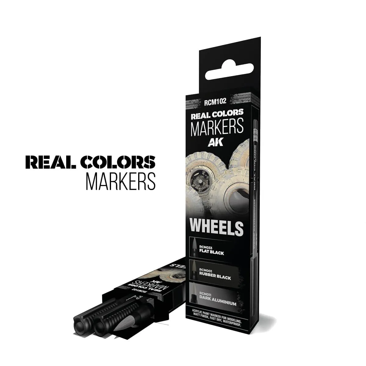 AK Interactive Real Colors Markers Set x3 - Wheels