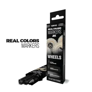 AK Interactive Real Colors Markers Set x3 - Wheels