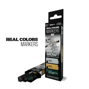 AK Interactive Real Colors Markers Set x3 - WWII Axis Aircraft Squiggle Colors