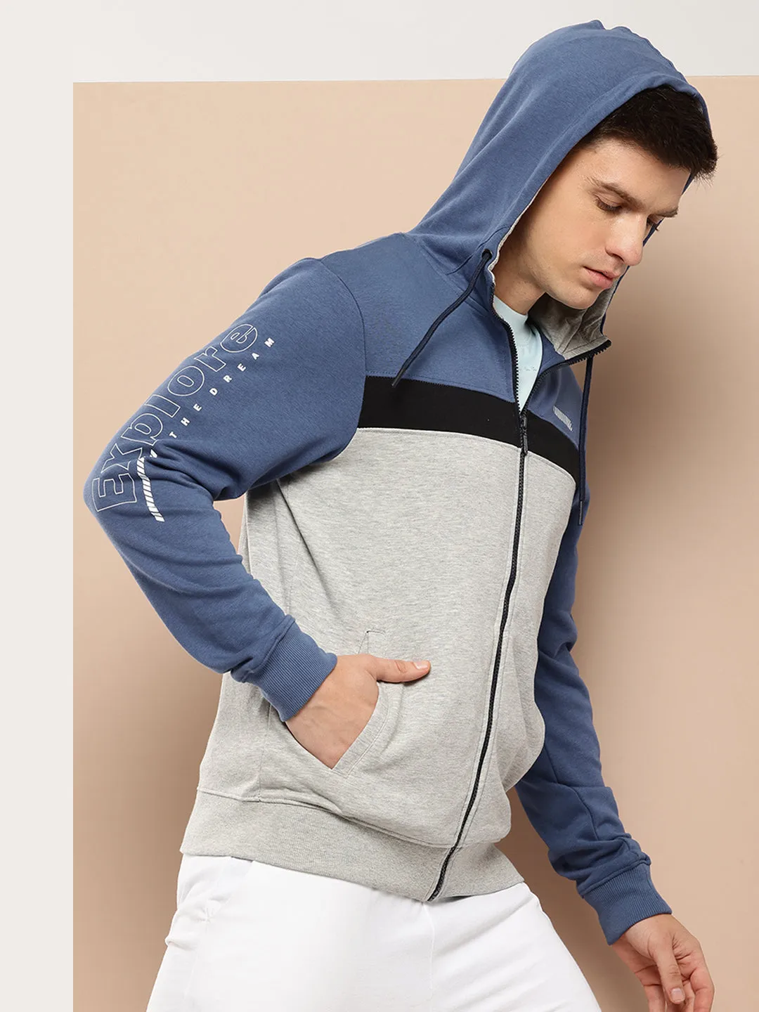 Alcis Men Printed Blue Jackets