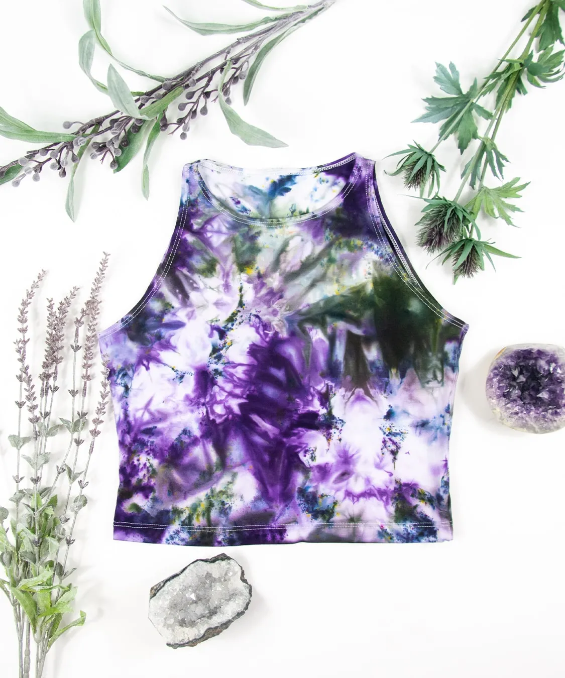 Amethyst Ice Dye Crop Top