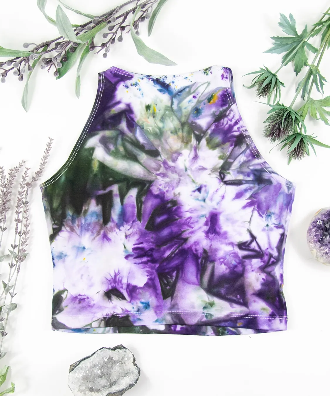 Amethyst Ice Dye Crop Top
