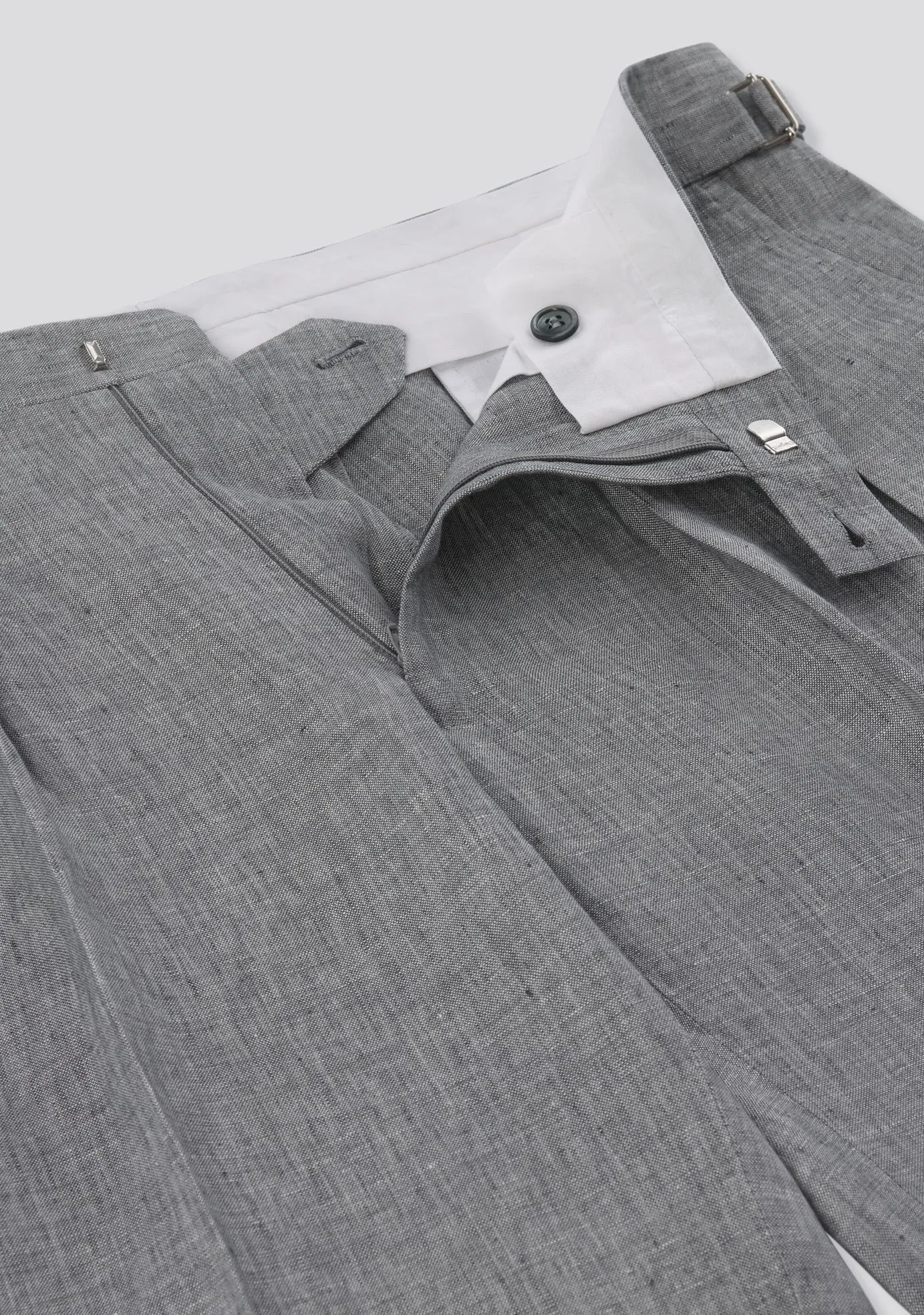 Ash Grey Linen Shorts