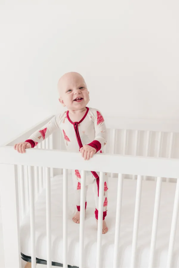 Baby and Toddler Christmas Pajamas - Christmas Tree Romper