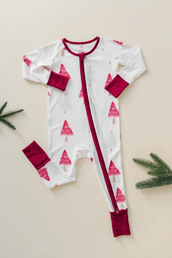Baby and Toddler Christmas Pajamas - Christmas Tree Romper
