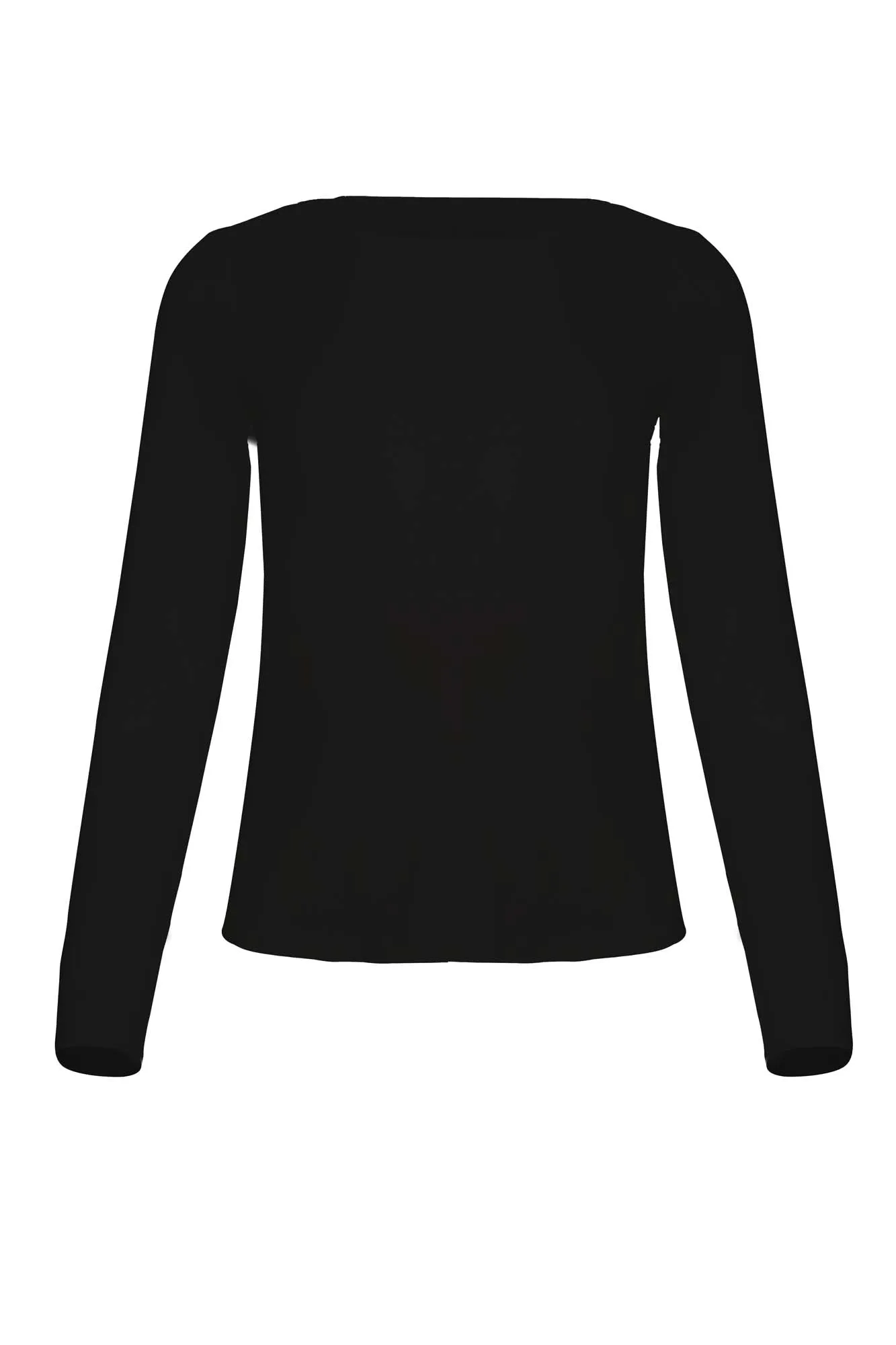 Bamboo Crew Neck L/S Tee - Black
