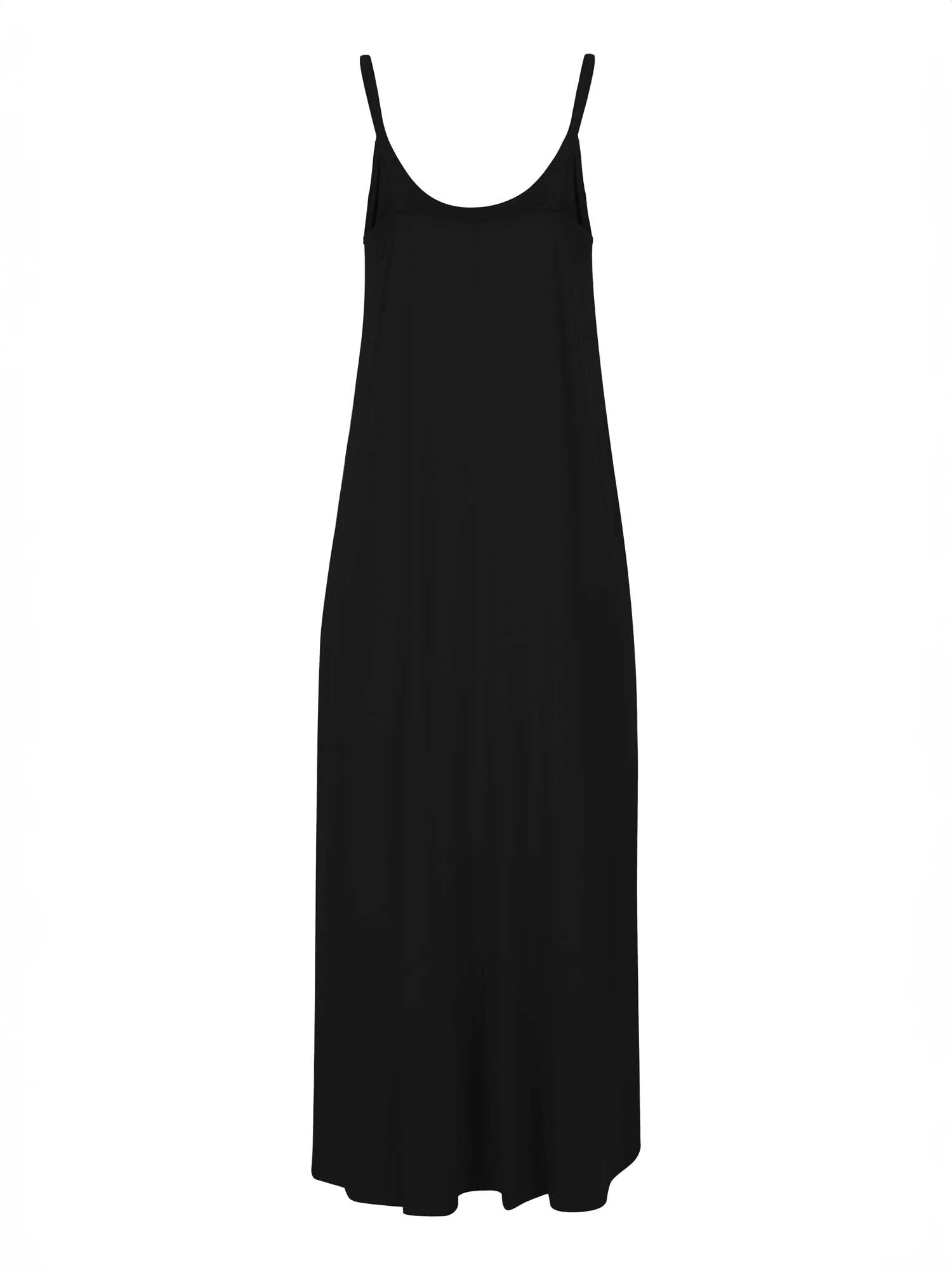 Bamboo Swing Maxi Dress - Black