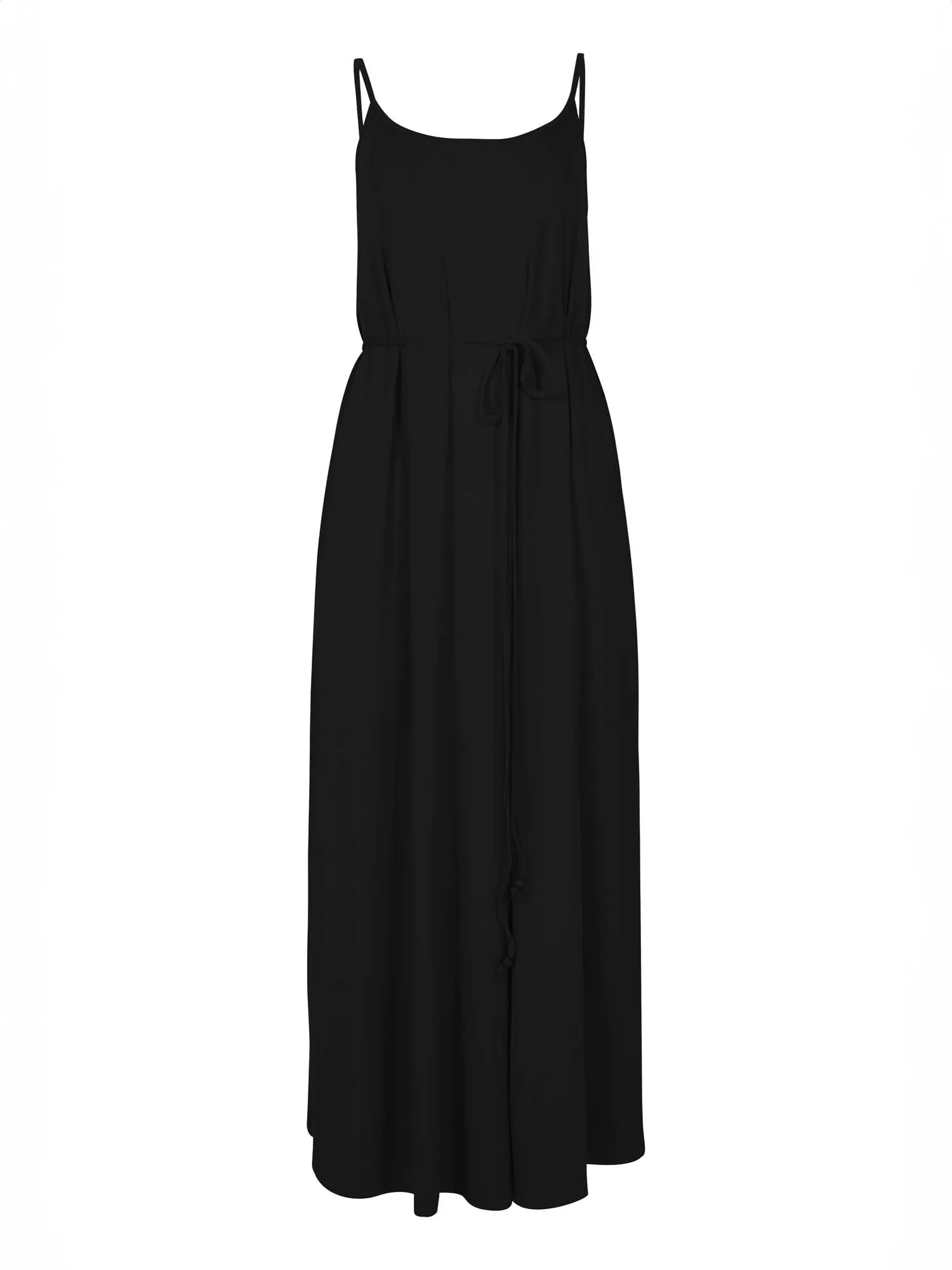 Bamboo Swing Maxi Dress - Black