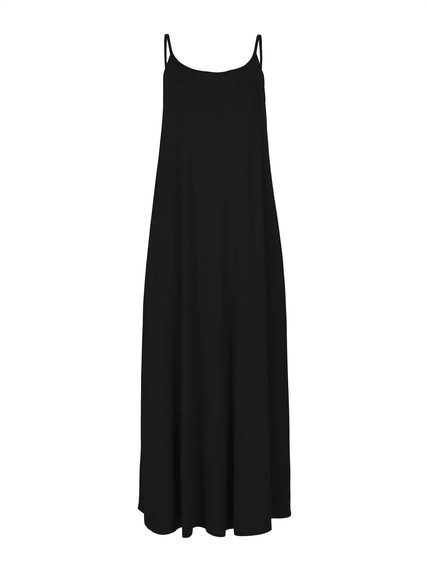 Bamboo Swing Maxi Dress - Black