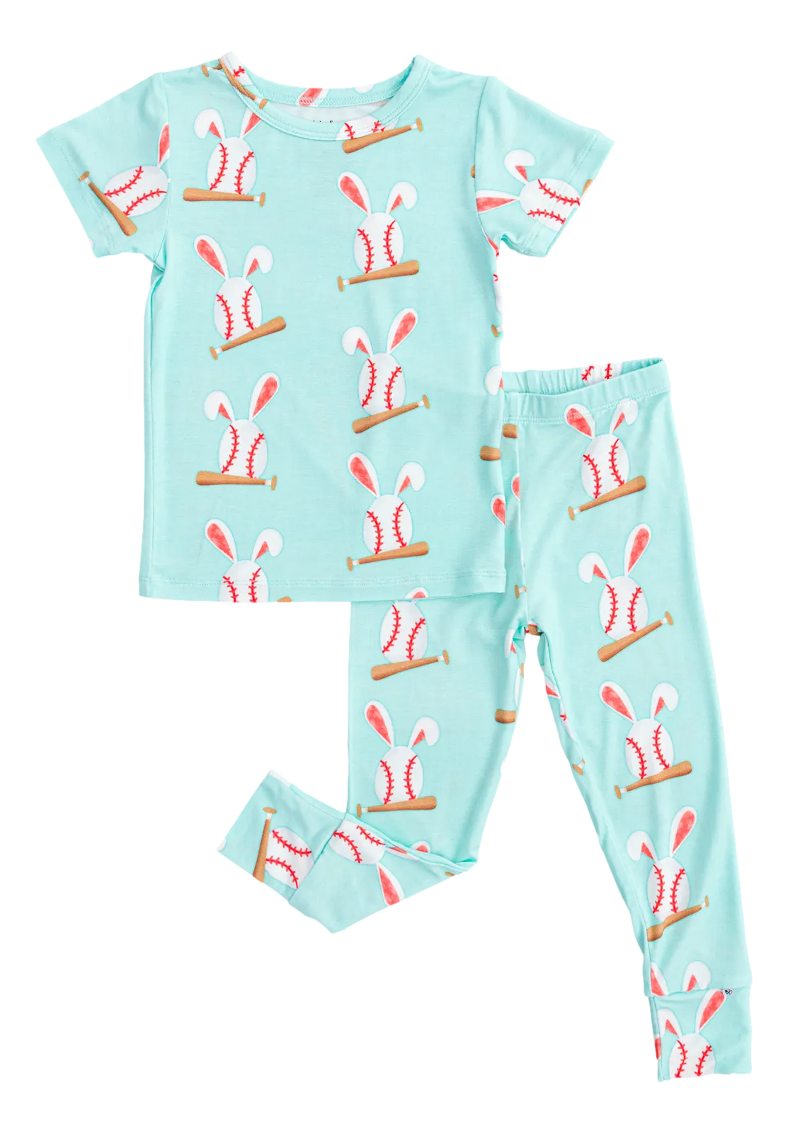 baseball bunnies 2-piece pajamas