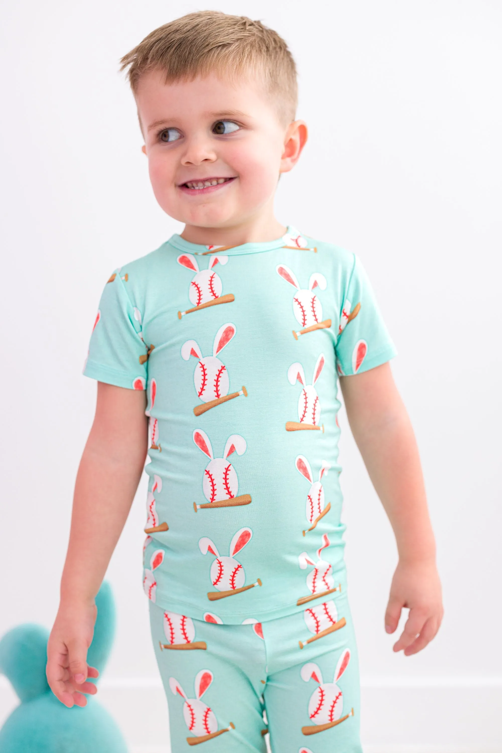 baseball bunnies 2-piece pajamas