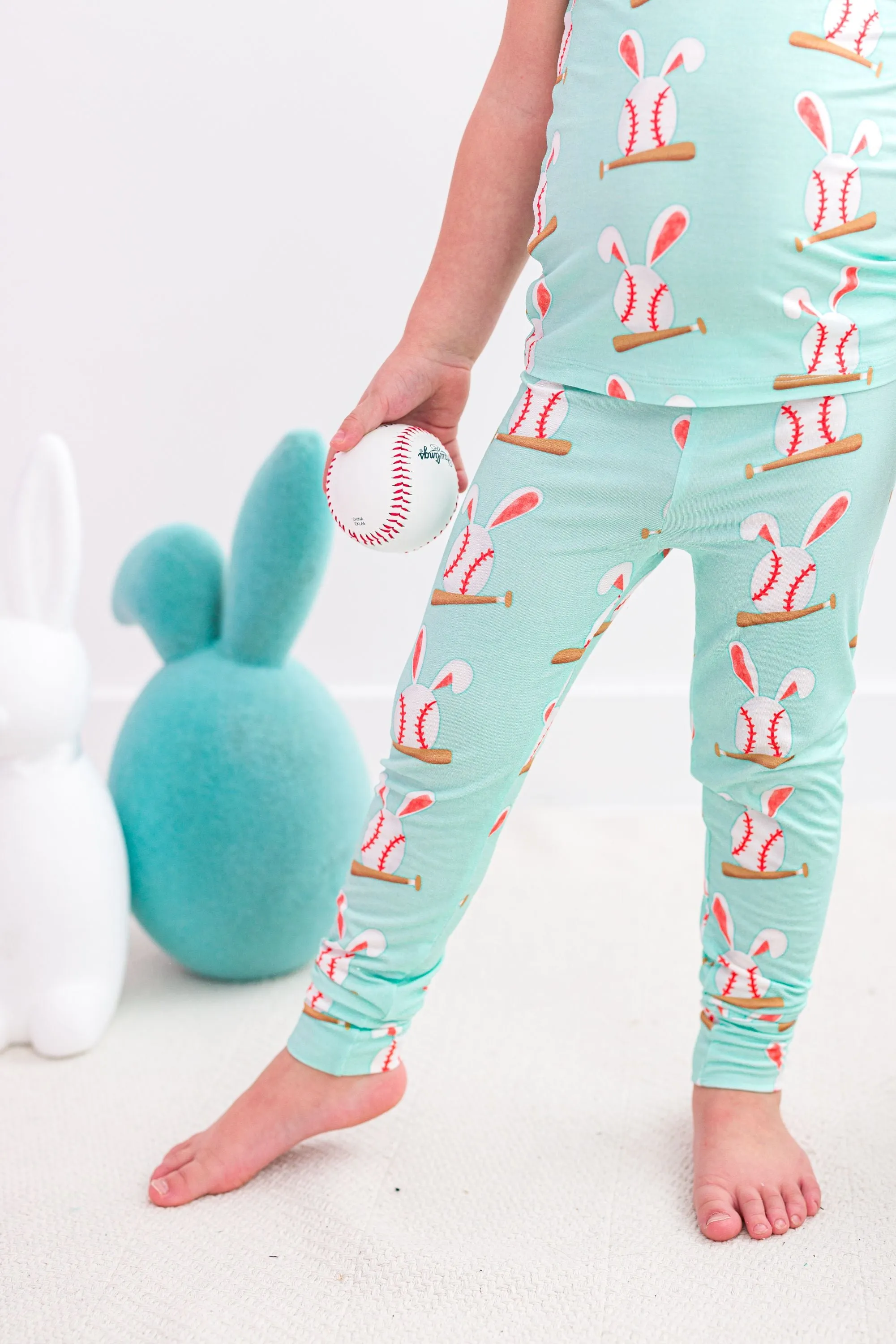 baseball bunnies 2-piece pajamas