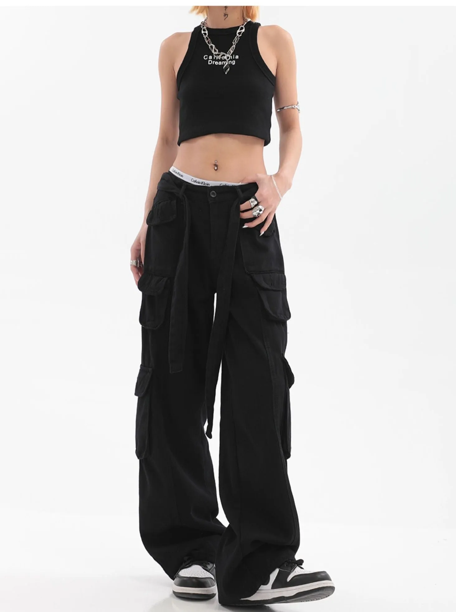 Belted Cargo Pants