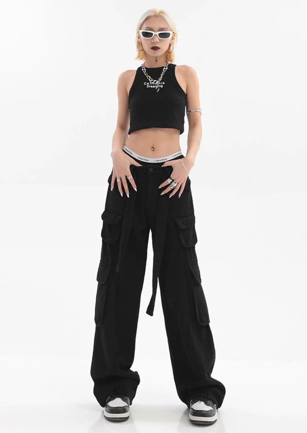 Belted Cargo Pants