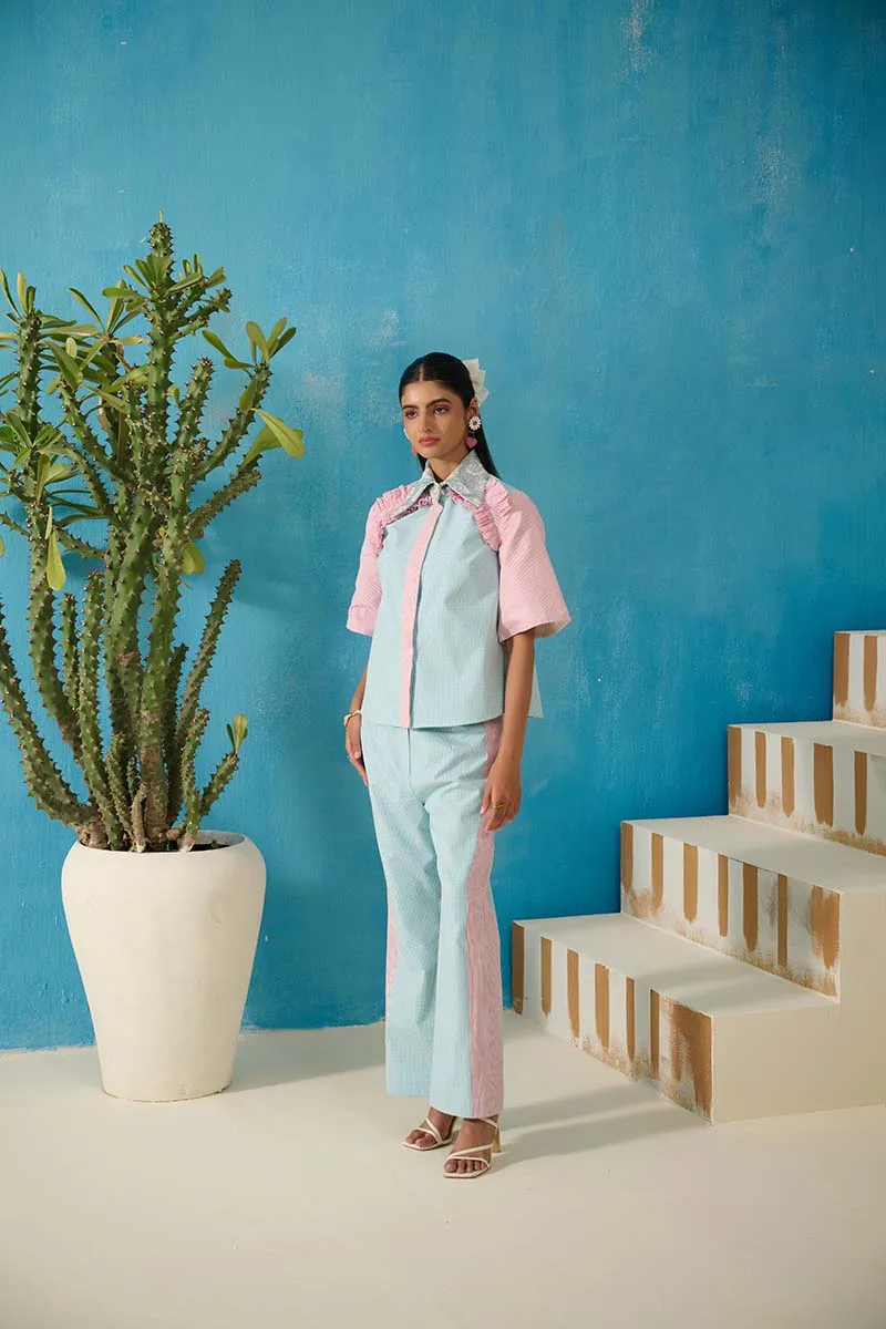 BIGELOW PATTERN ON PATTERN PANT COORD