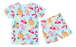 Birdie Bean Care Bears™ Breakfast Bears Pancake Print 2-piece Short Sleeve Kids Pajamas with Shorts