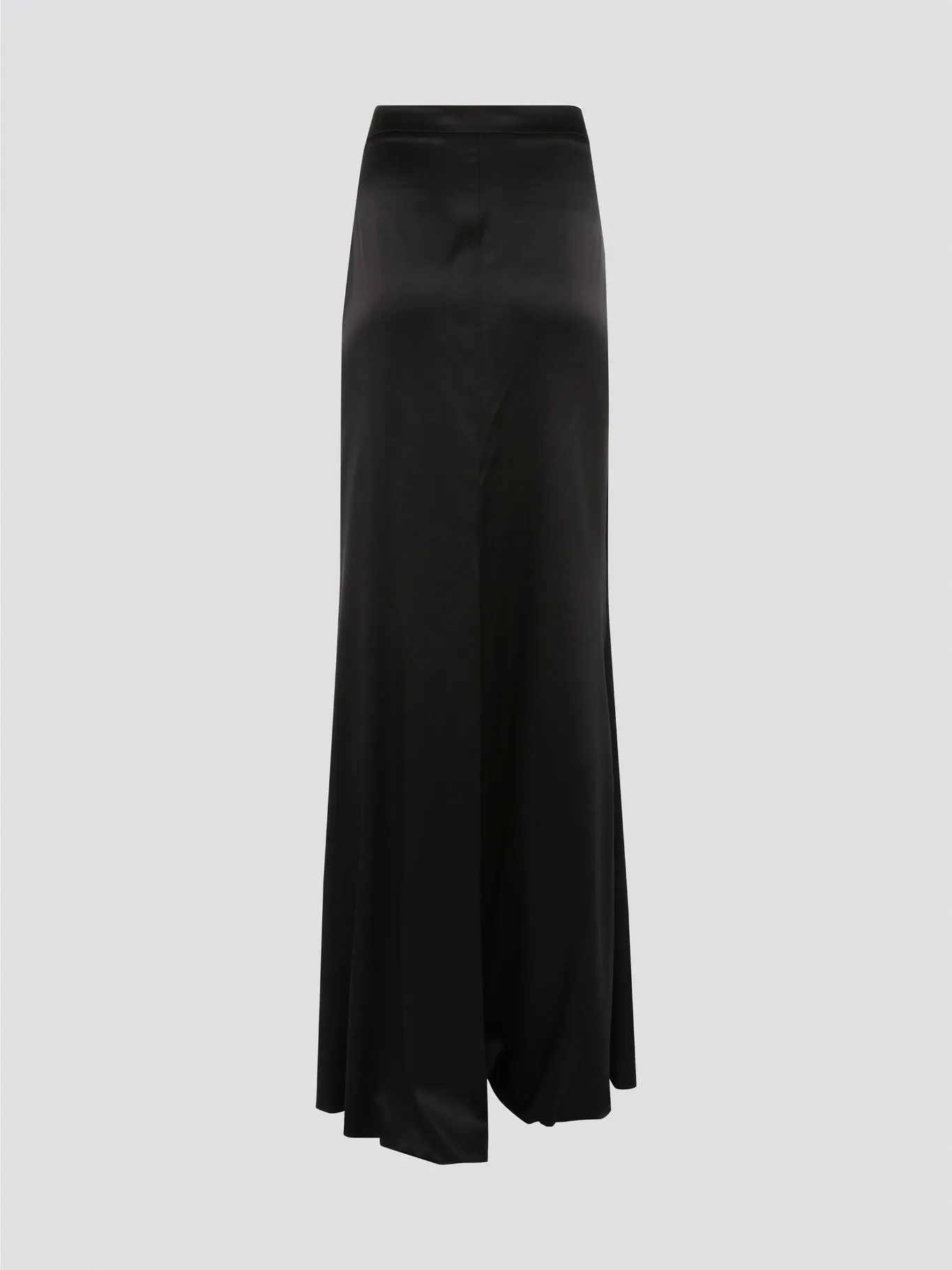 Black Draped Maxi Skirt