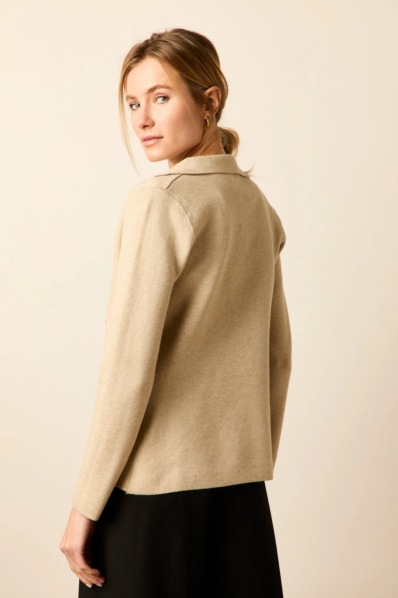 Blazer de punto Beige
