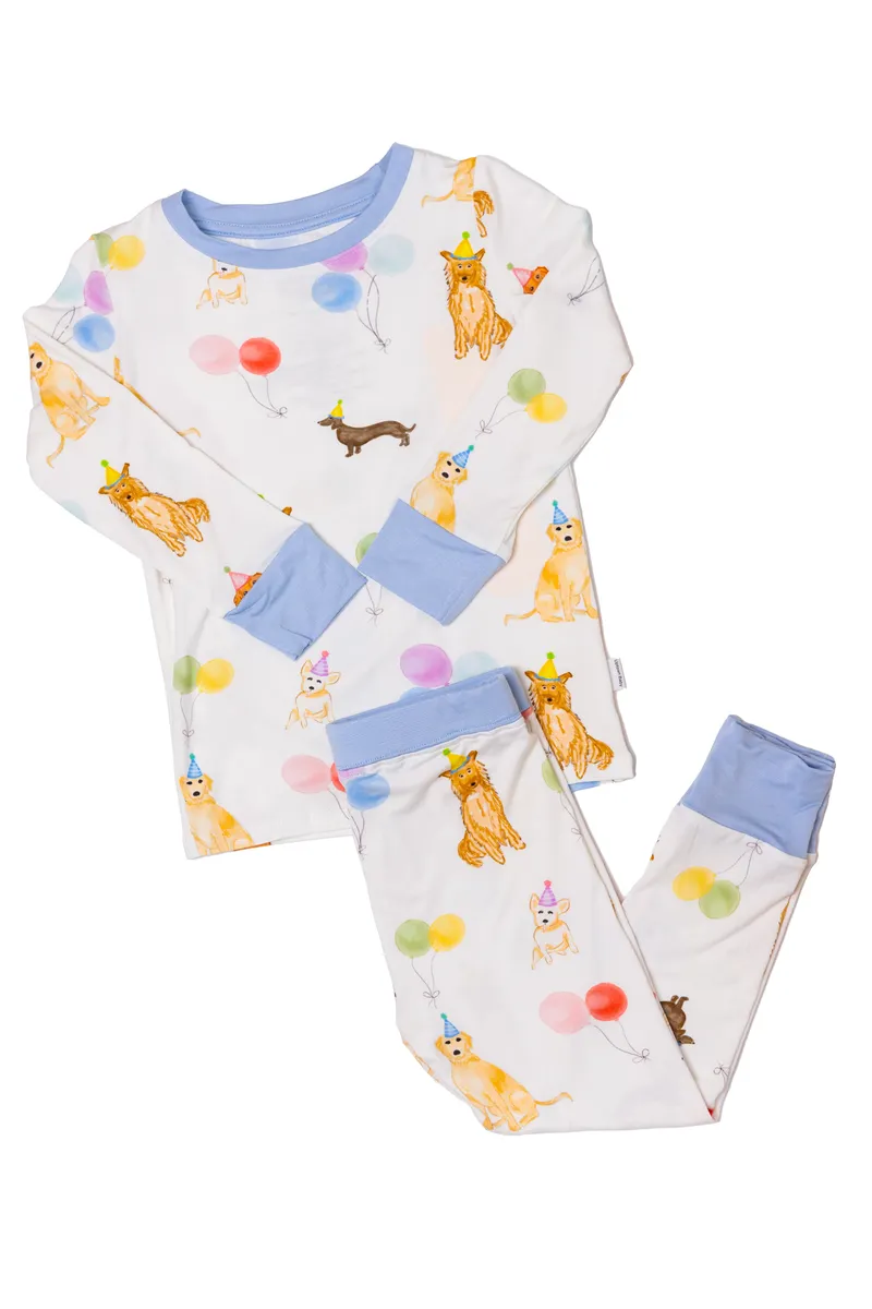Blue 2-Pc Dog Party Pajamas