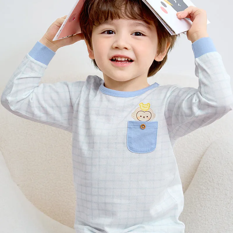 Blue Pocket Monkey Sleep Set (Comfy Fit) 2503U10