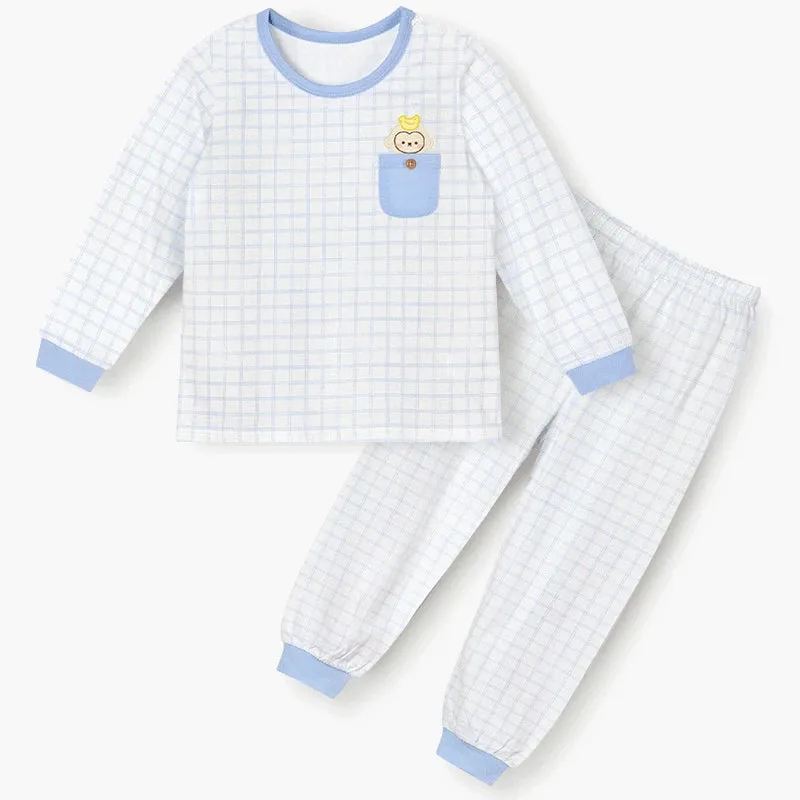 Blue Pocket Monkey Sleep Set (Comfy Fit) 2503U10