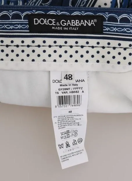 Blue White Saint Tropez Print Shorts