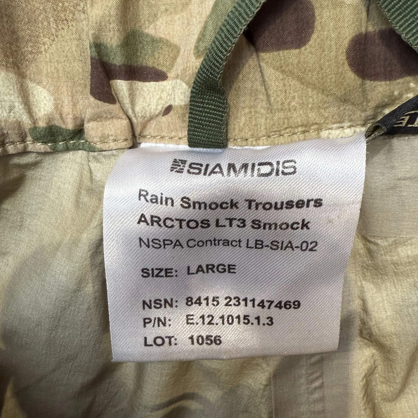 British Siamidis LT3 Rain Smock GORE TEX Trousers