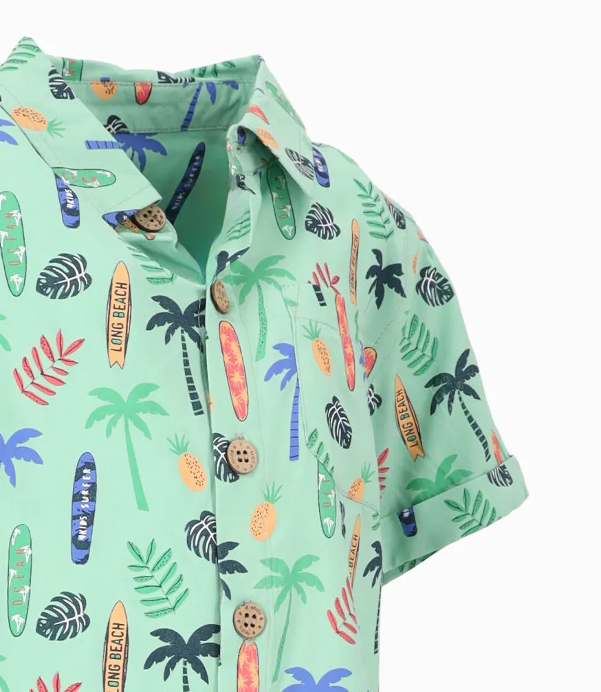Camisa bebé niño con palmeras