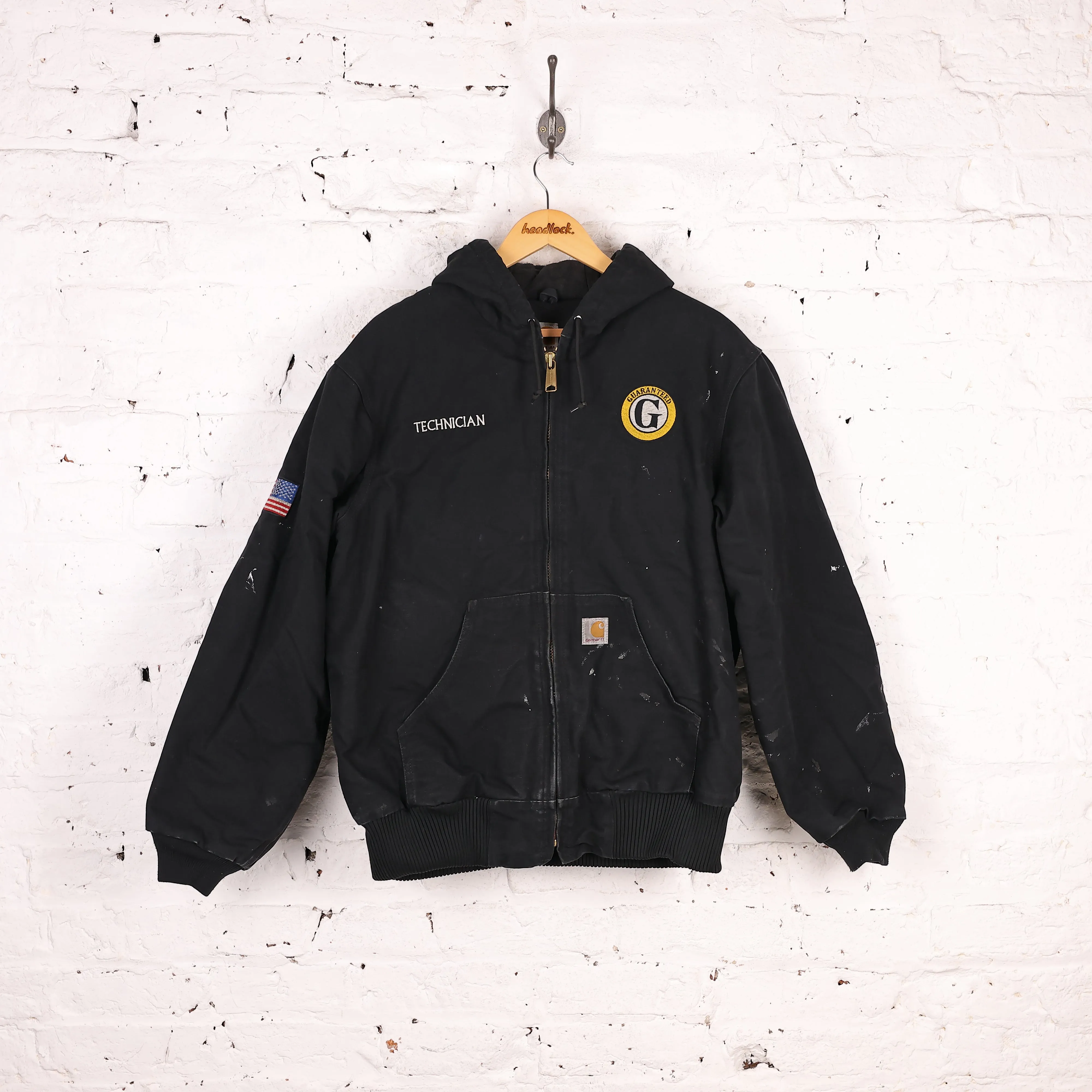 Carhartt Hooded Work Jacket - Black - M