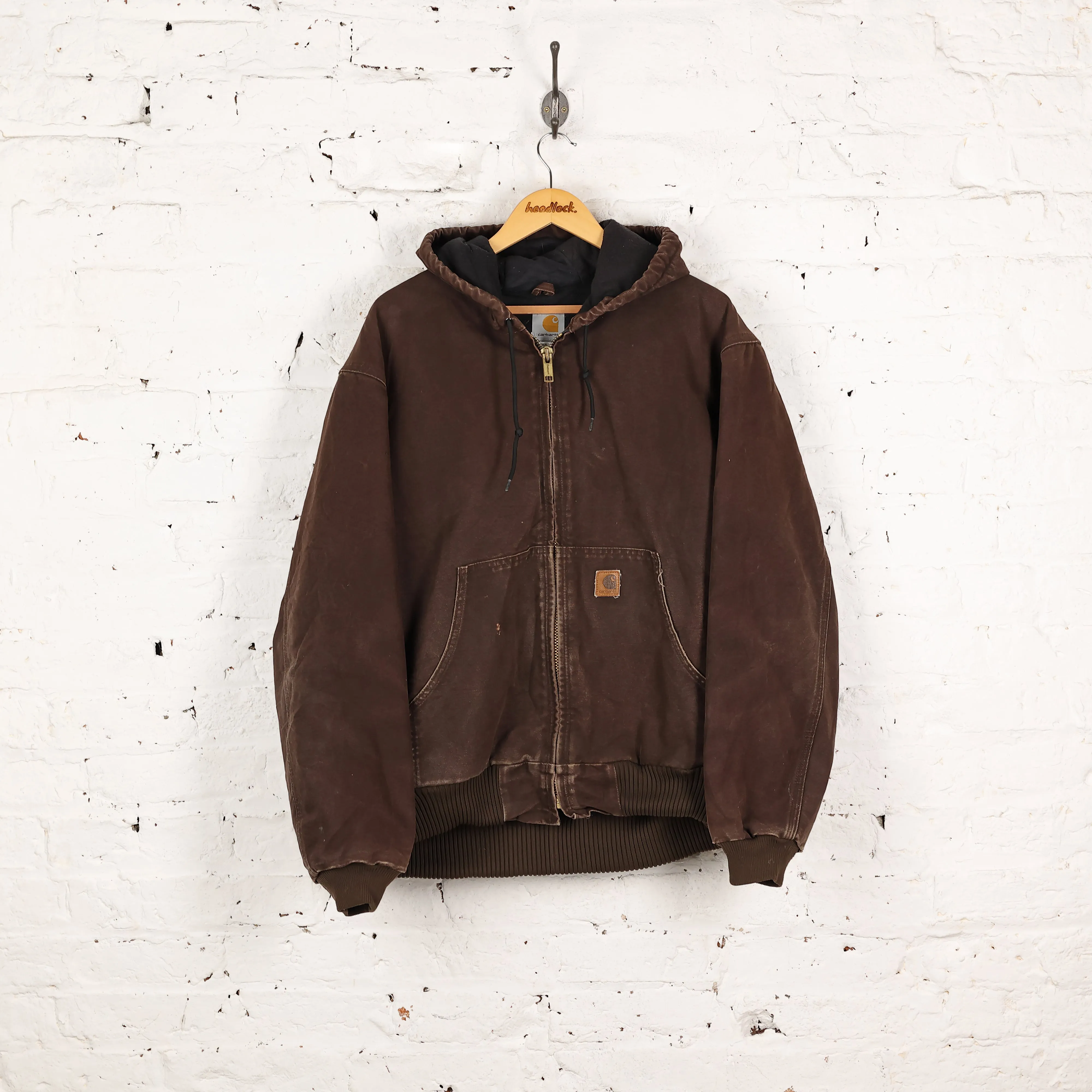 Carhartt Hooded Work Jacket - Brown - L
