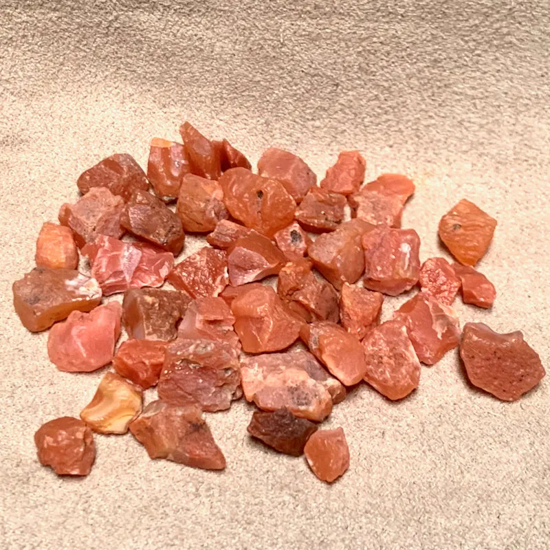 Carnelian Rough Pieces, Set of 5 (Sierra County, New Mexico)