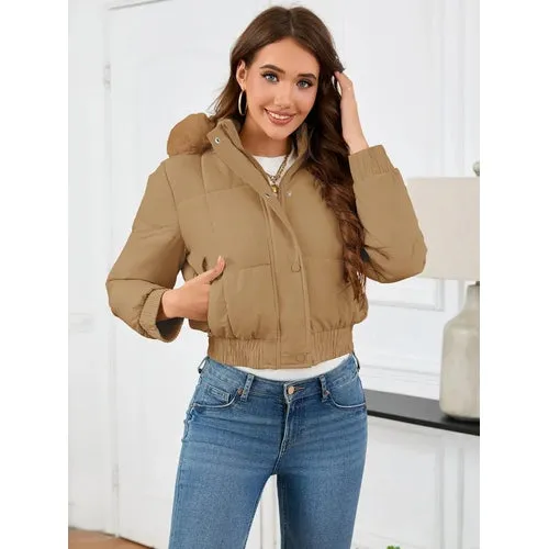 'Celandine' Hooded Cropped Coat