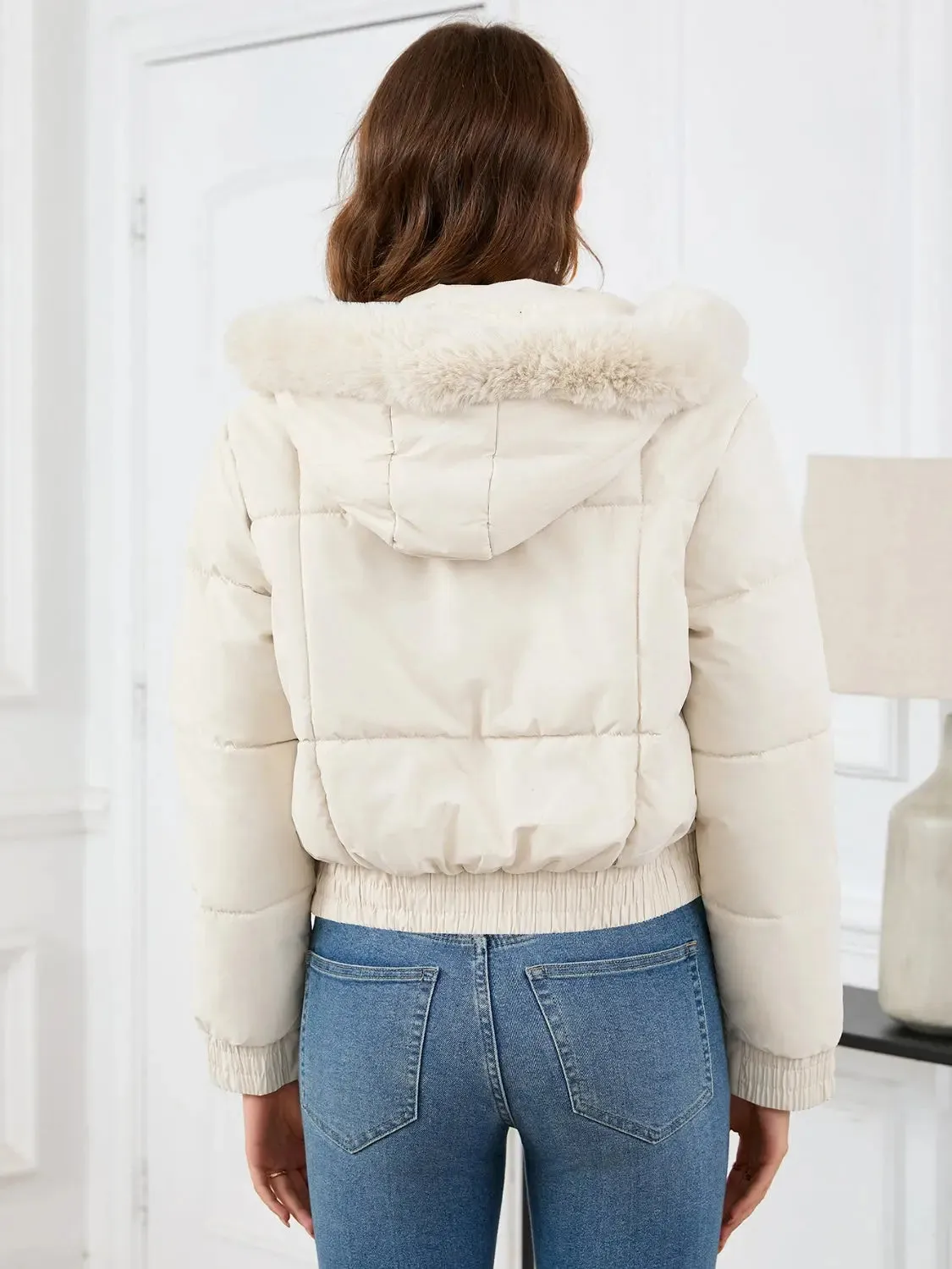 'Celandine' Hooded Cropped Coat