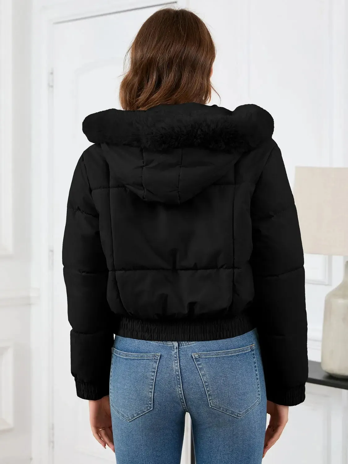 'Celandine' Hooded Cropped Coat