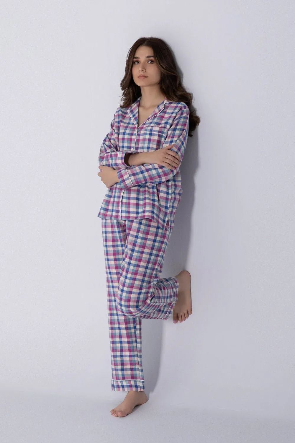 Checkered Loose Fit Pajamas