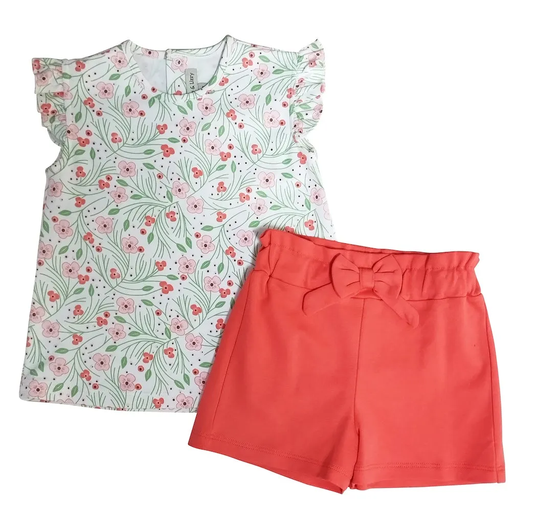 Cherry Blossoms Girl's Short Set