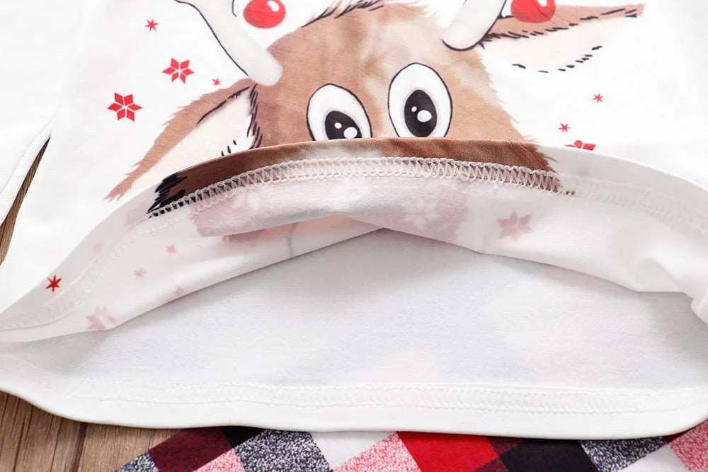 Christmas Family Matching Pajamas Adults Kids Family Matching Outfits Top Pants 2PCS Xmas Sleepwear Pyjamas Baby Jumpsuit