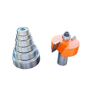 CMT 835.001.11 Rabbeting Set w/ (7) Bearings, 1/2" Height, 1/4" Shank