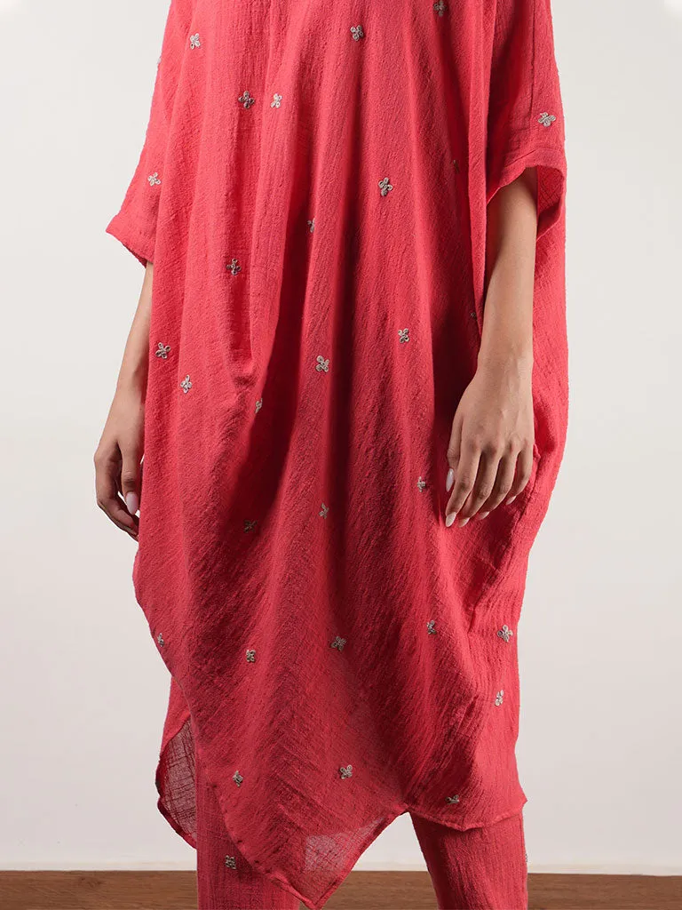 Coral Cowl Tunic Set