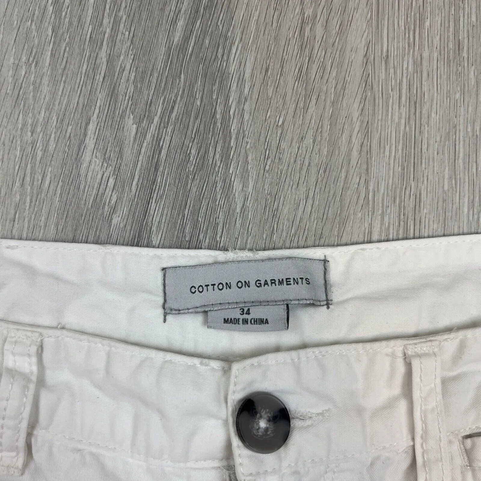 Cotton On Mens White Chino Shorts Size 34